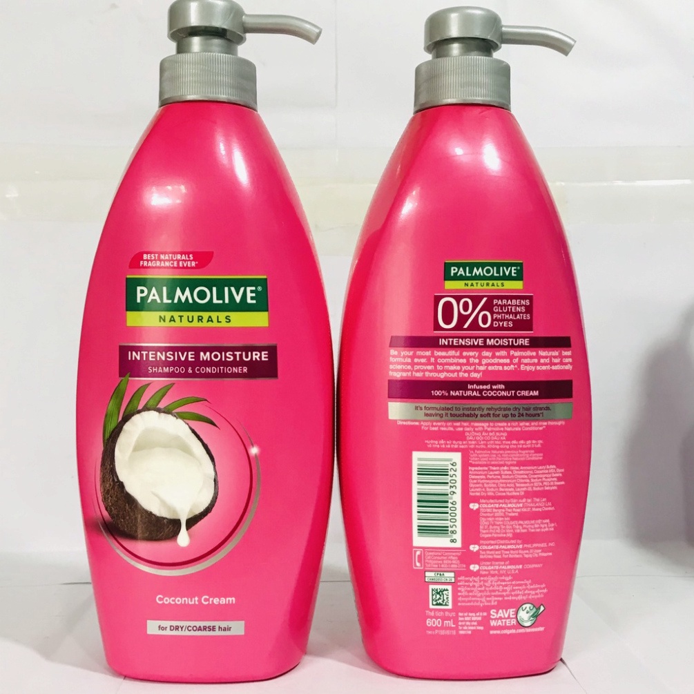 Dầu gội xả 2in1 Palmolive thiên nhiên 600ml