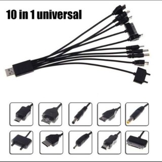 Bộ dây cáp usb chuyển đổi đa năng với 10 đầu khác nhau loại tốt