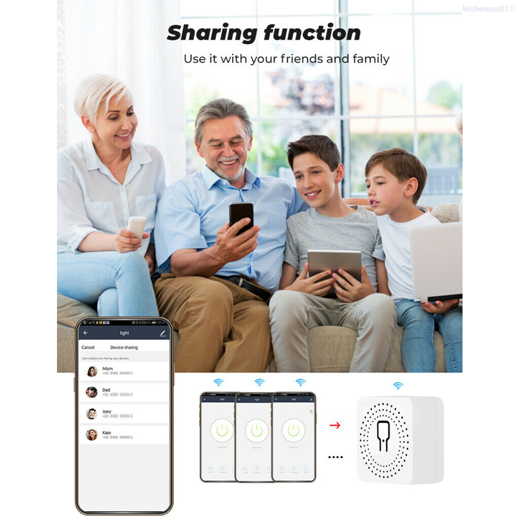 ZigBee Smart Switch Module Mini WiFi APP Remote Control Switch Module 16A for Home Office Apartment kitchentool01