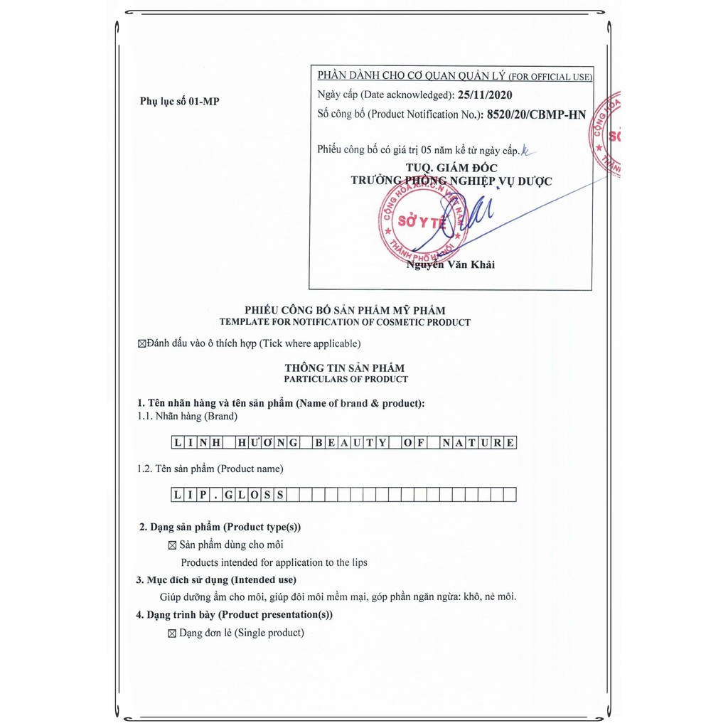 Son Thạch ướp Hoa colagen Linh Hương chính hãng