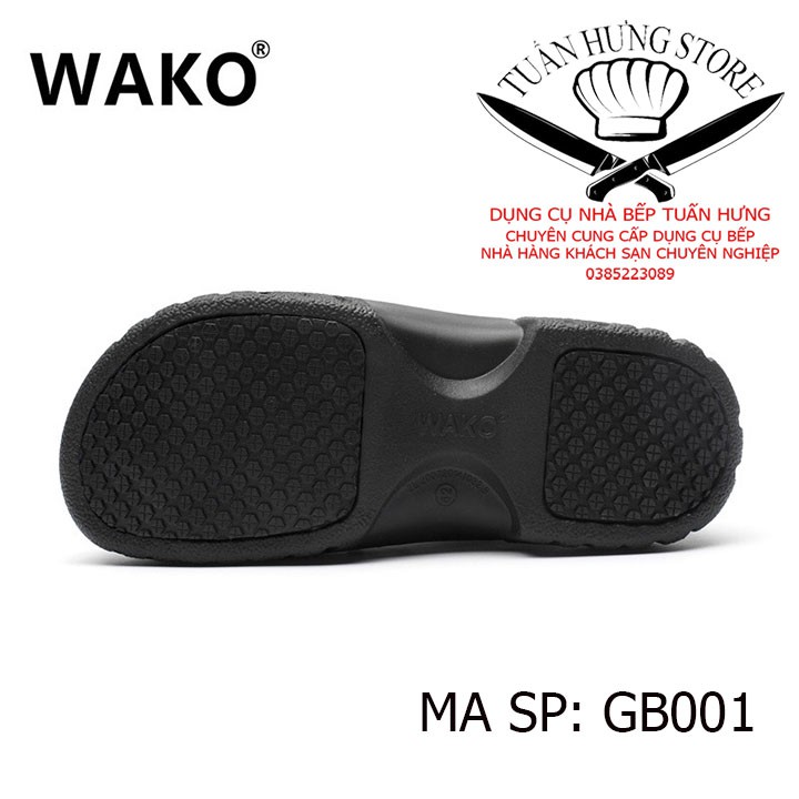 GIÀY ĐẦU BẾP HÀNG CHÍNH HÃNG WAKO - ĐẾ CHỐNG TRƠN TRƯỢT-gb01