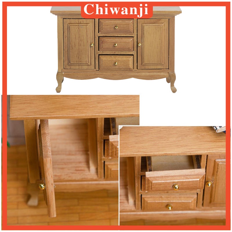 Mô Hình Tủ Gỗ Thủ Công Hiện Đại Trang Trí Nhà Búp Bê Tỉ Lệ 1: 12