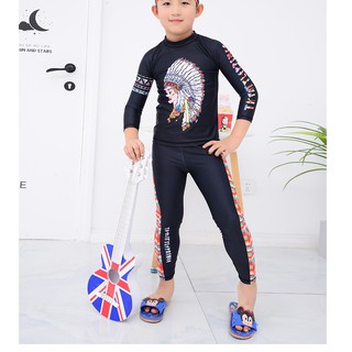 Đồ bơi cho bé gái đồ bơi trẻ em tay dài quần dài hình thổ dân
