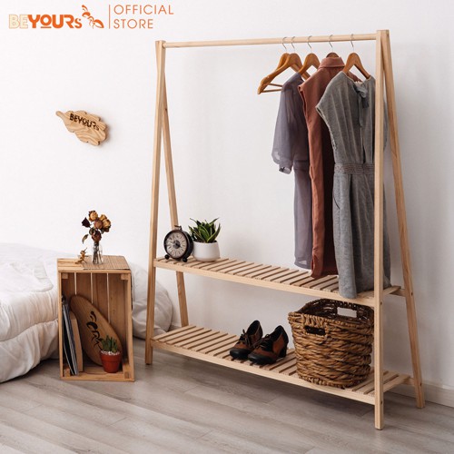 Bộ Phòng Ngủ BEYOURs 02 A Hanger Nội Thất Kiểu Hàn Lắp Ráp - Màu Gỗ Tự Nhiên