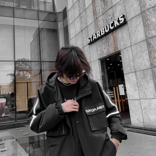 Áo khoác dù DUPPO PLANET JACKET viền phản quang độc đáo