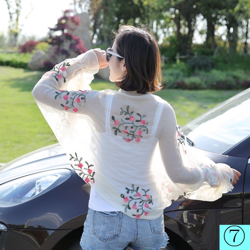 Áo Choàng Chống Nắng Vải Chiffon Tay Lửng Thoáng Khí Dành Cho Nữ 2022