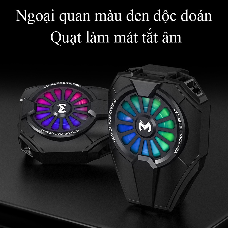 Quạt Tản Nhiệt Điện Thoại MEMO DL05 DL06 Quạt Tản Nhiệt Gaming sò lạnh Siêu Lạnh Hiển Thị Nhiệt Độ LED RGB Kẹp Thu Vào