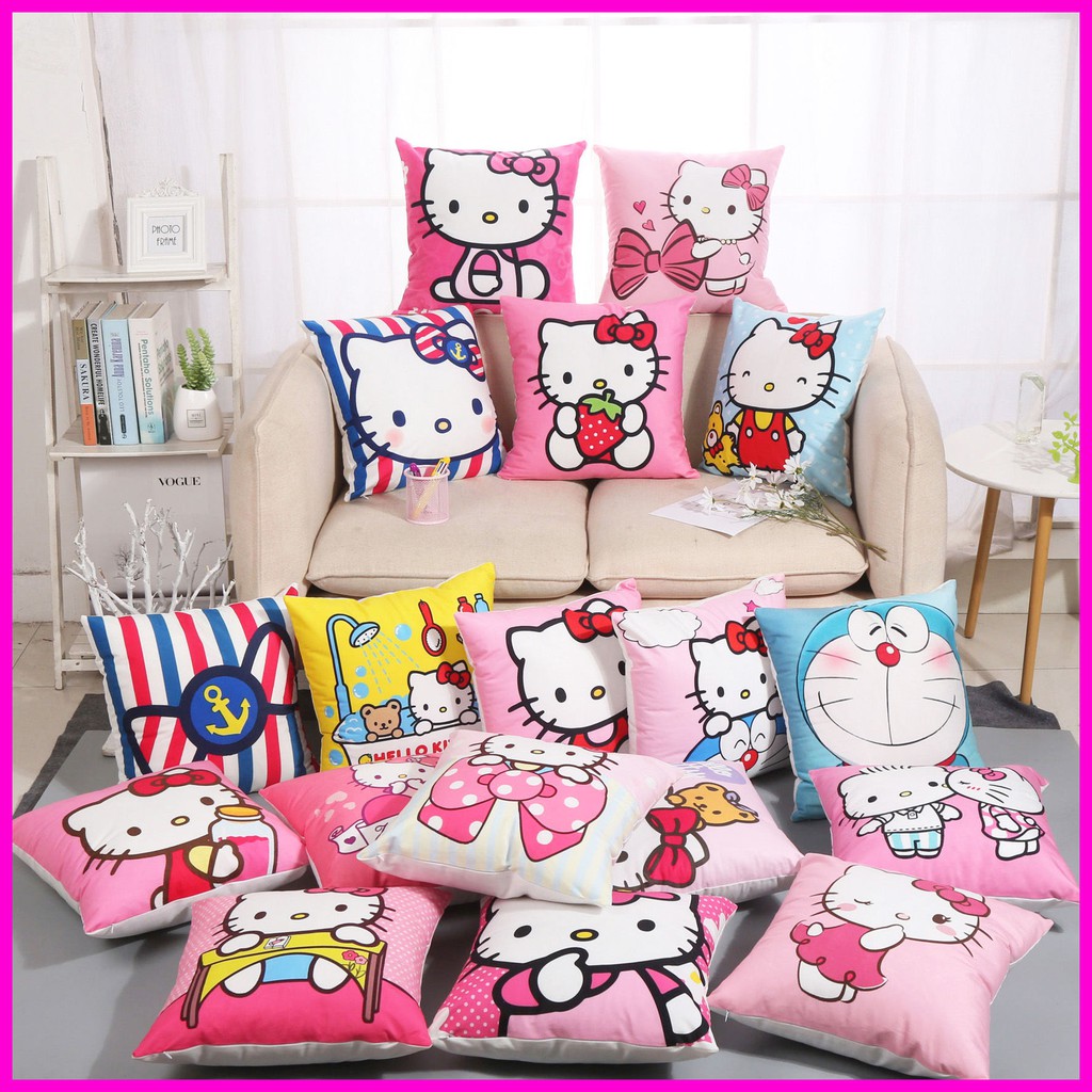 Gối Ôm Hình Mèo Hello Kitty Xinh Xắn Êm Ái Hoạt Hình