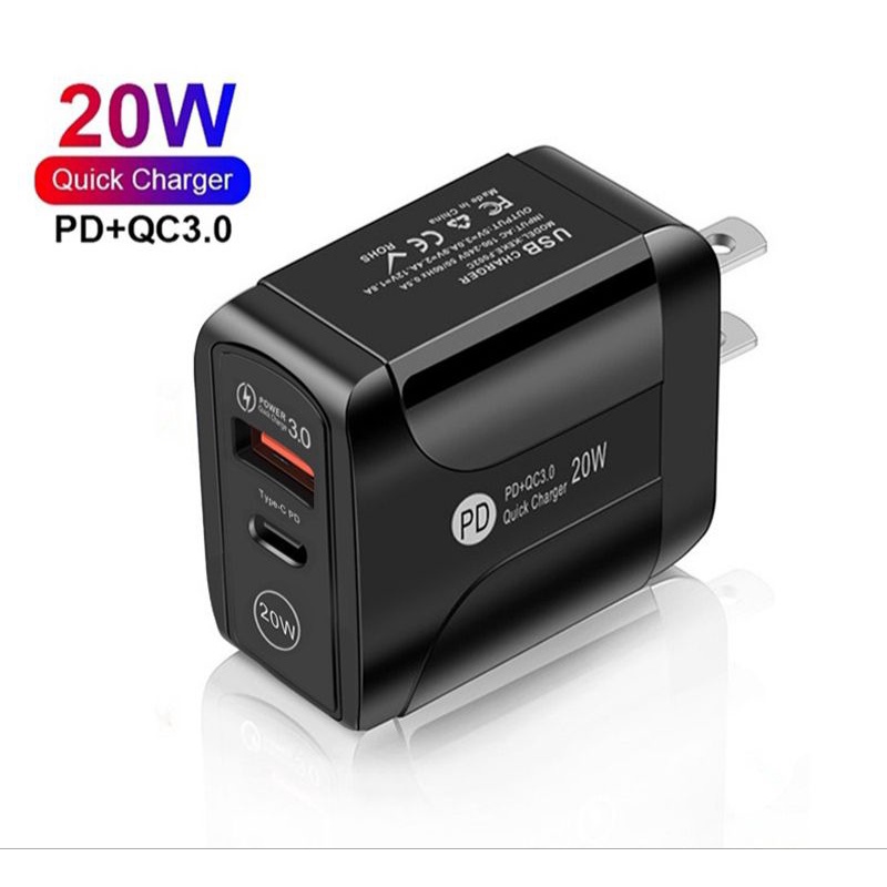 Củ Cục sạc nhanh PD/20W 5V/3A, 9V/2.22A, 12V/1.5A Cao Cấp / Cáp sạc nhanh / truyền dữ liệu