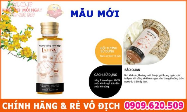 Combo 03 Hộp Collagen Adiva dạng nước mẫu mới