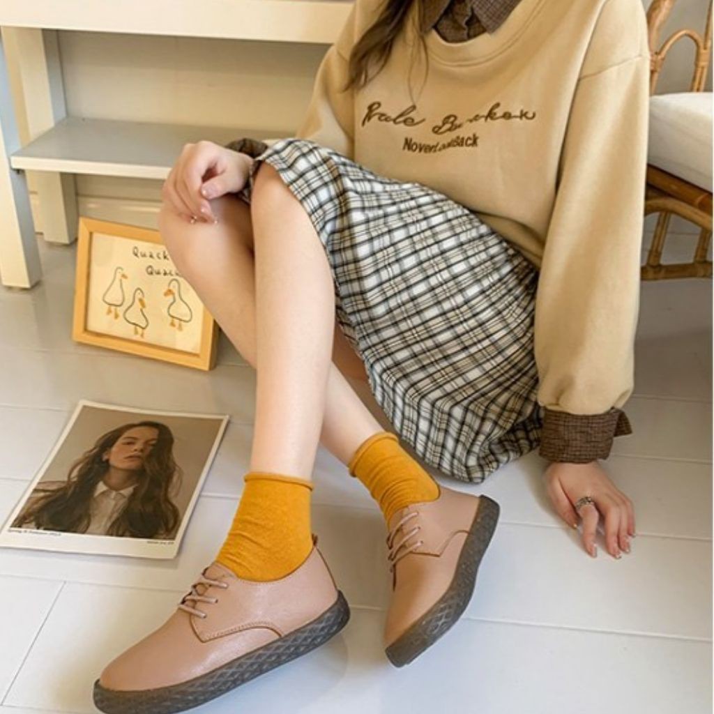 Giày Nữ Slip On Da - Giày Lười Da Nữ Dáng Bè Siêu Xinh -  MPS248 [HÀNG ORDER] | BigBuy360 - bigbuy360.vn