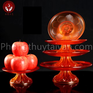Dĩa Trái Cây Bàn Thờ Giả Lưu Ly 23cm