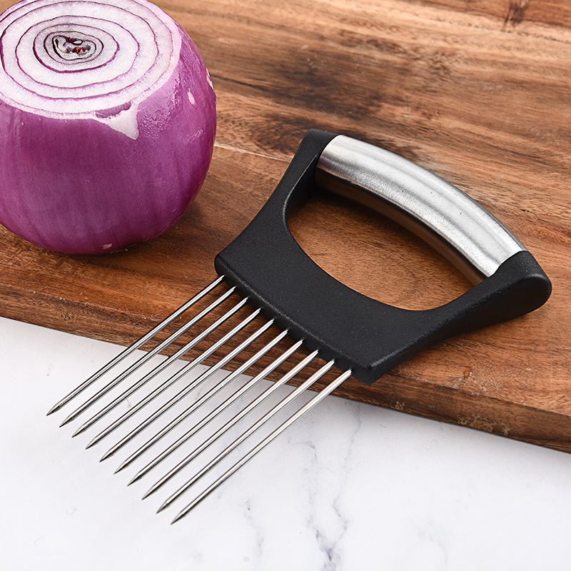 Dụng Cụ Hỗ Trợ Cắt Lát Hành Tây Đa Năng Bằng Thép Không Gỉ