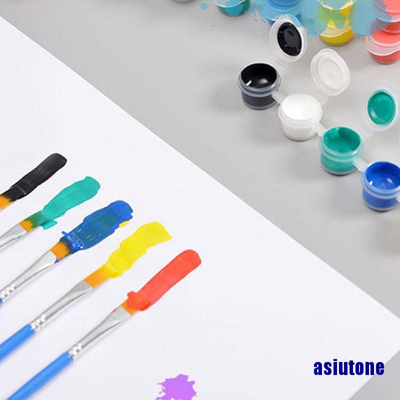 (asiutone)Acrylic Paint Set For Paint  Clothing Textile Fabric Hand Painted Wall Plaster