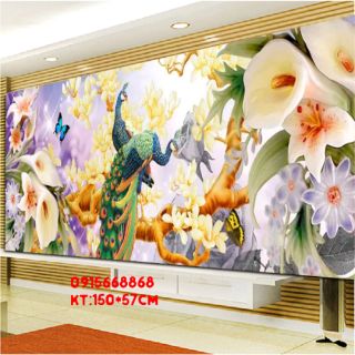 Tranh thêu chữ thập phu thê viên mãn kt 150*57cm