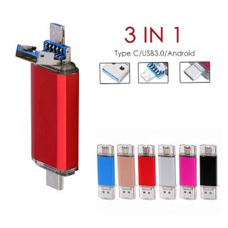 Ổ đĩa flash usb otg 3 trong 1 usb 3.0 loại c micro usb 128 gb 64gb 32 gb