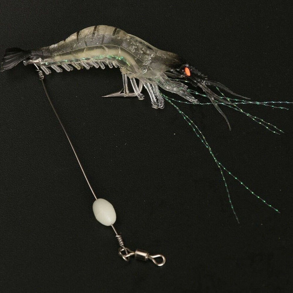 【COD】Set 6 Mồi Câu Cá Giả Hình Tôm Dạ Quang 9cm