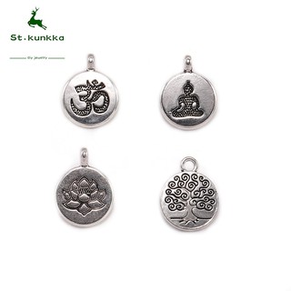 St.kunkka Mặt Dây Chuyền yoga / Phật Giáo / Hoa Sen - Bạc (10 Chiếc)