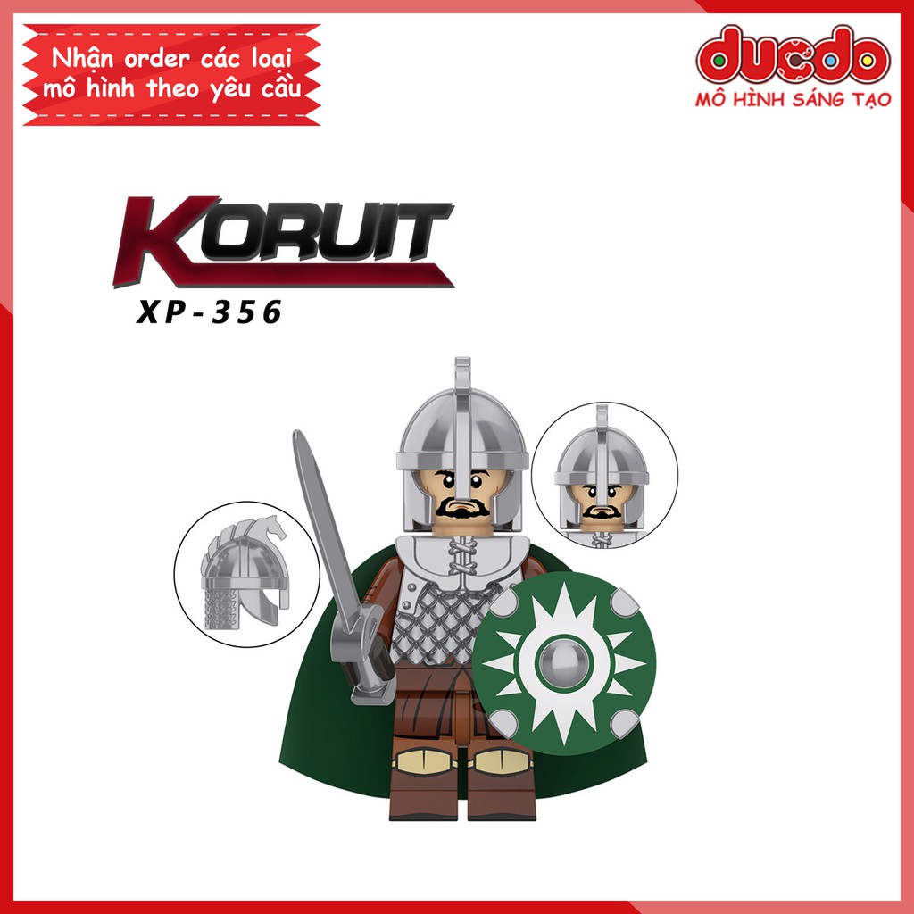 Minifigures chiến binh Rohan trong Chúa Tể Những Chiếc Nhẫn - Đồ chơi Lắp ghép Xếp hình Mini KORUIT KT1046