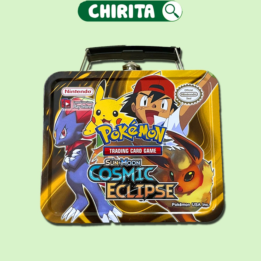 Bài POKEMON SUN MOON - Bộ Thẻ Bài Hộp Săt - Gồm 41 Lá - 3 Gói Bài Đặc Biệt - Đồ Chơi Trẻ Em Chirta