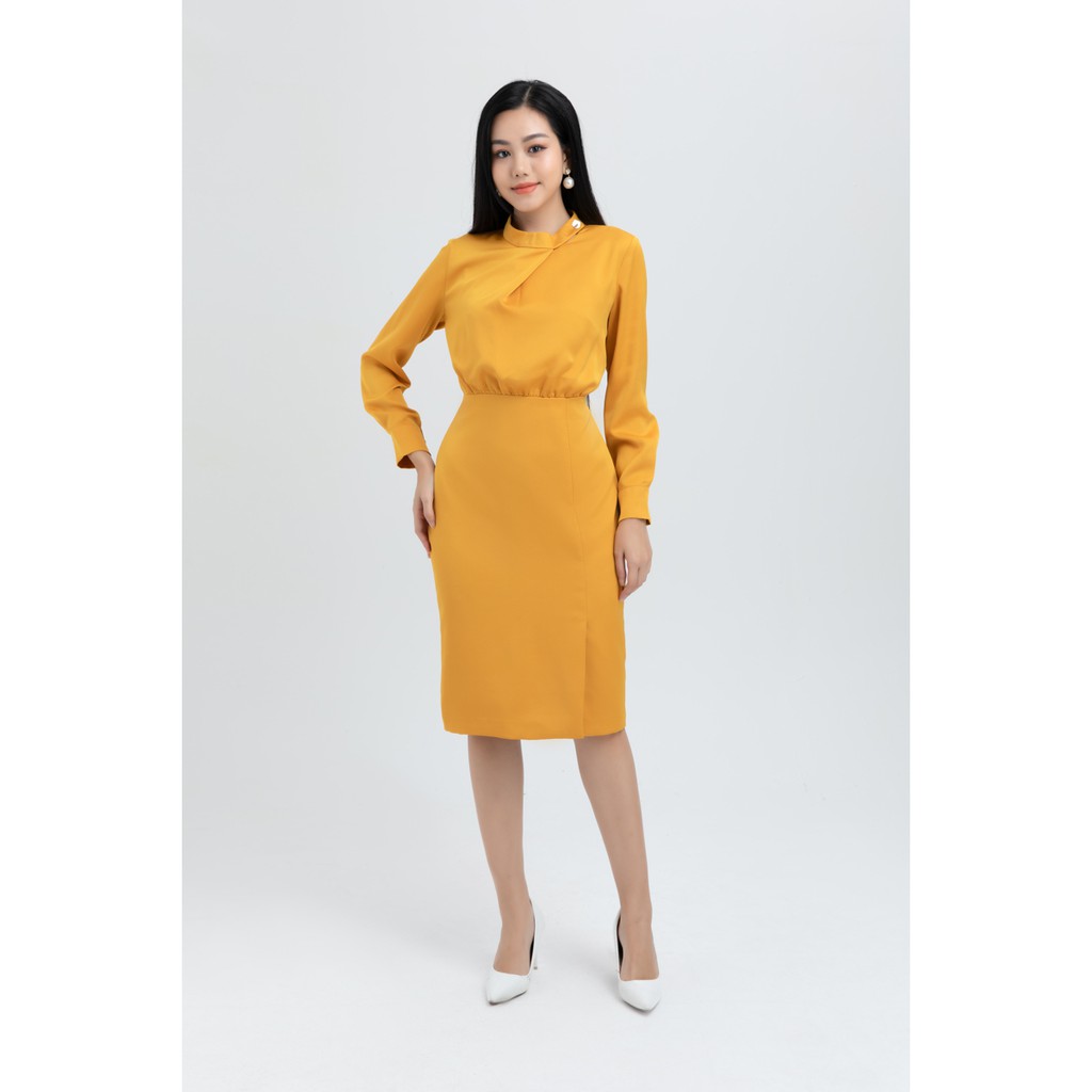 Đầm ôm cổ cách điệu IVY moda MS 48C5997 | BigBuy360 - bigbuy360.vn
