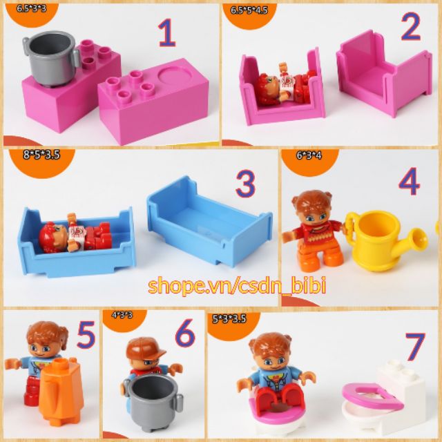 Các chi tiết nội thất bếp nhóm lego duplo