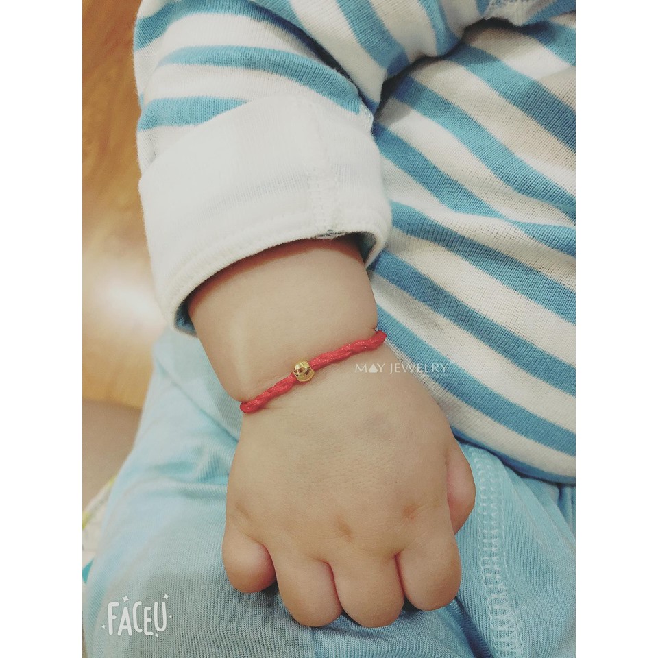 dây tết đỏ bi vàng 10k