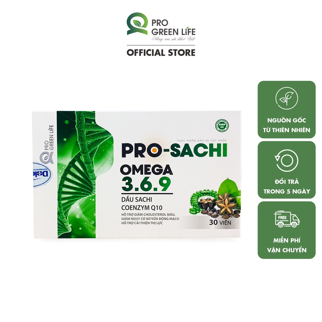 Viên Uống Omega 369 Pro Sachi Giúp Bổ Mắt Và Giảm Mỡ Máu Hộp 30 viên