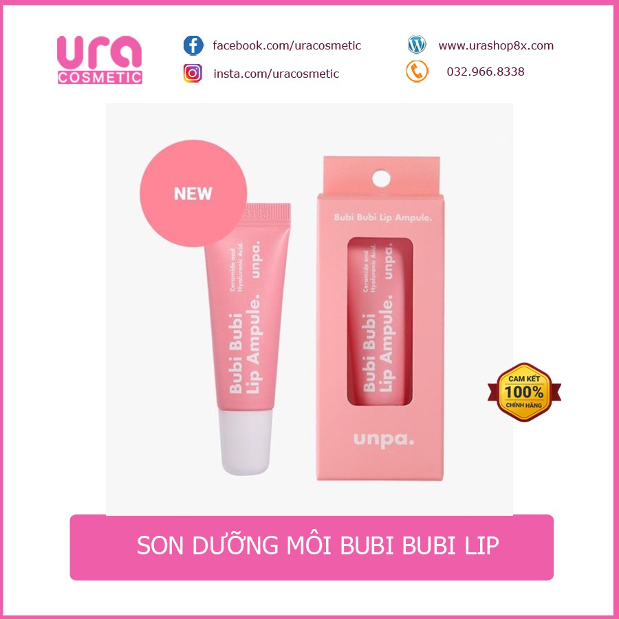 Son dưỡng môi Unpa Cosmetics Bubi Bubi Lip Ampule dạng gel