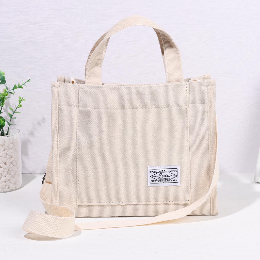 ROSE Túi Canvas Đeo Chéo Cỡ Nhỏ Phối Khóa Kéo Thời Trang Cho Nữ