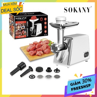 Máy xay nghiền thịt cá, xay thực phẩm đùn thịt đa năng sokany