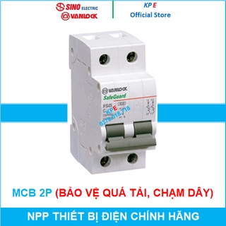 Mcb 2p 1 pha cb đôi tép 2 cực áp tô mát aptomat át tô mát atomat 6a 10a 16a 20a 25a 32a 40a 50a 63a sino sp vanlock kpe