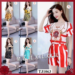 Đồ Bộ Nữ 🎁FREESHIP🎁 Set nguyên bộ quần short áo in họa tiết 5D xinh xắn