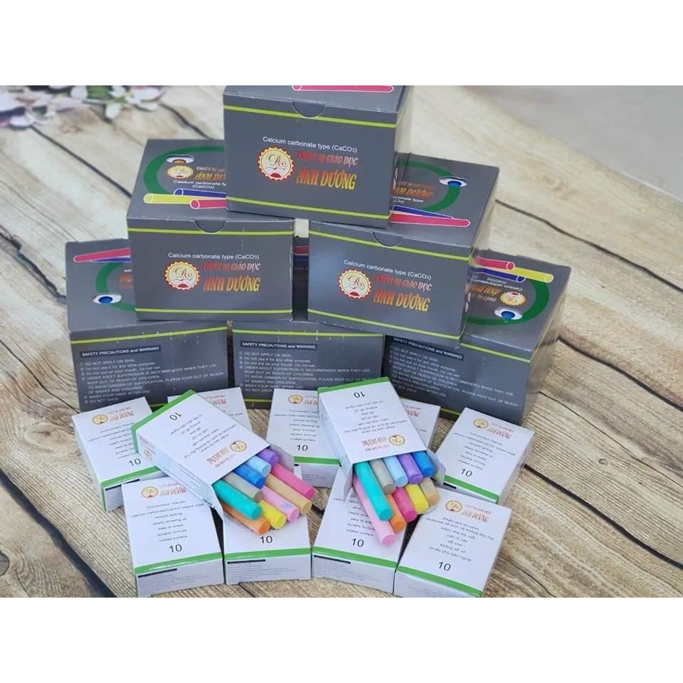 Phấn canxi Ánh Dương không bụi, không độc hại, màu sắc tươi sáng