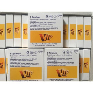 Bộ 4 hộp bao Cao Su Vip Plus Hộp 4x3 cái