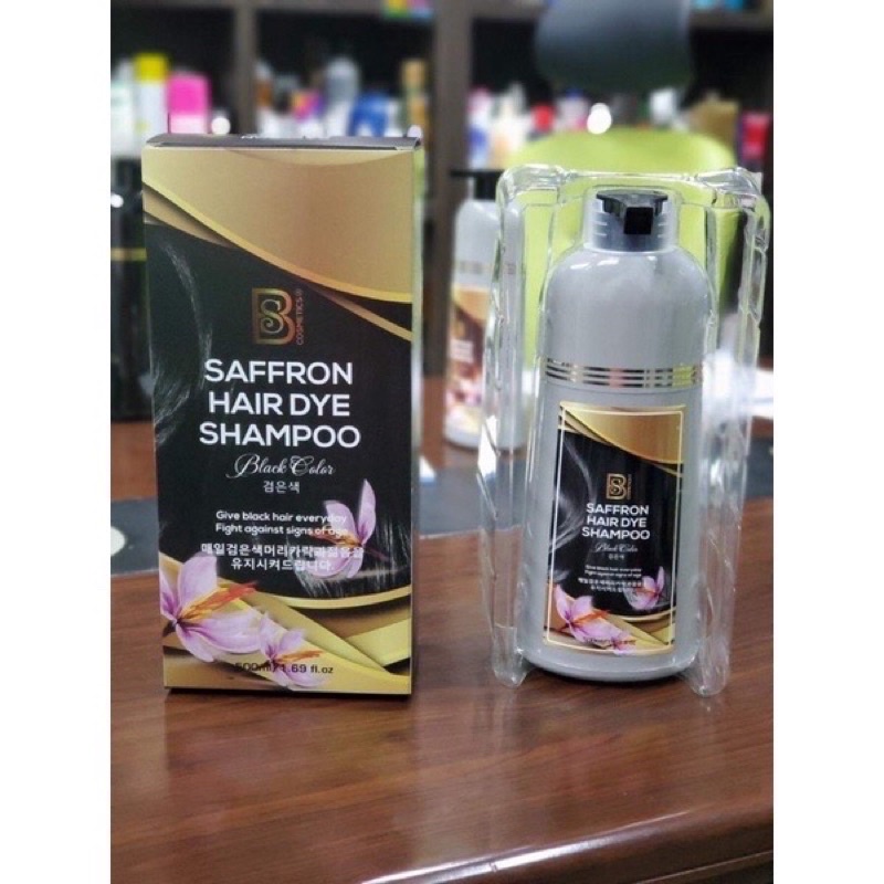 Dầu Gội Phủ Bạc Tinh Chất Saffron Hàn Quốc