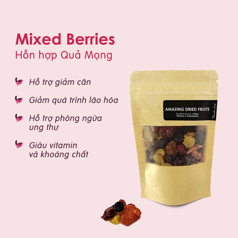 [COMBO DÙNG THỬ] Gói 50gx4 Nuts & Seeds Mix + Tropical Fruit Mix + Mixed Berries + Flassy Granola + Protein Smoothi