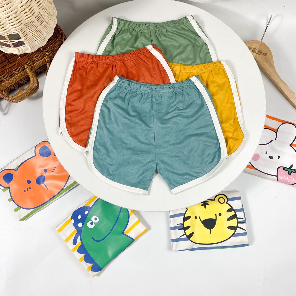 Set đồ mùa hè bé trai, bé gái họa tiết hoạt hình SBT372