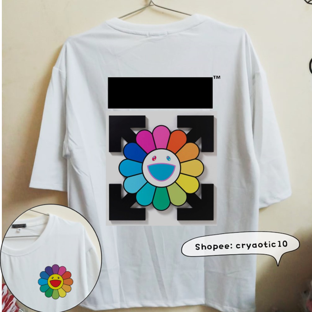 [CÓ SIZE] Áo tay lửng hoa cầu vồng hoa 7 màu Rainbow Flower KaiKai Kiki unisex