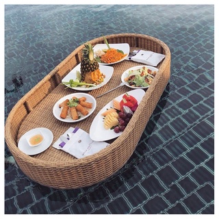 Khay nổi bể bơi hình oval