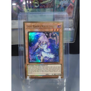 [ Dưa Hấu Yugioh ] Lá bài thẻ bài Ghost Reaper & Winter Cherries - Premium Gold Rare - Tặng bọc bài nhựa bảo quản