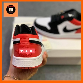 Giày sneaker đen đỏ, giày thể thao đen đỏ cổ thấp