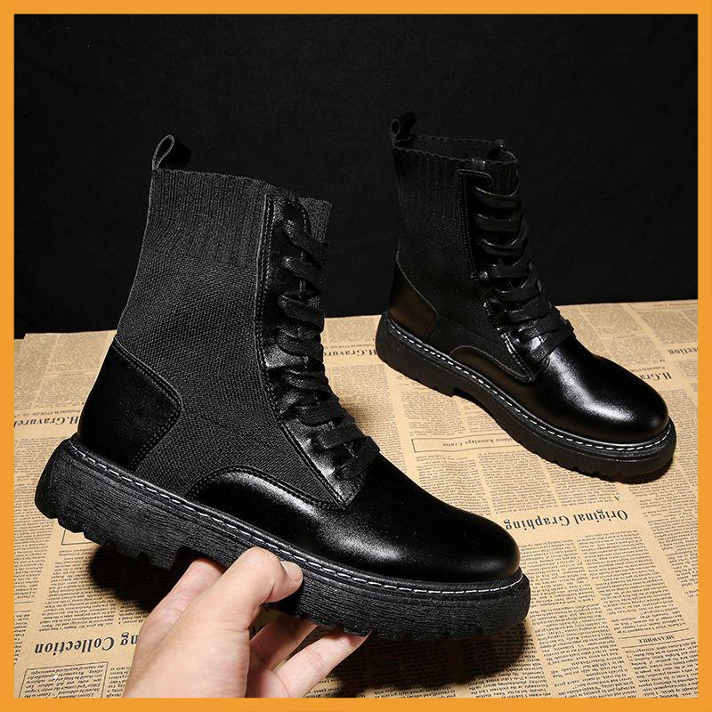 Giày da nam, giày boot cao cổ nam tăng chiều cao phong cách | BigBuy360 - bigbuy360.vn