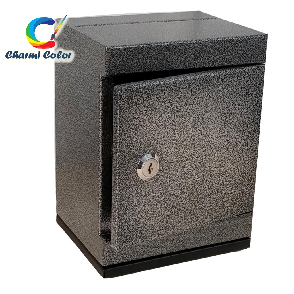 Két sắt mini khóa chìa đen két sắt ống heo tiết kiệm mini safe box mới