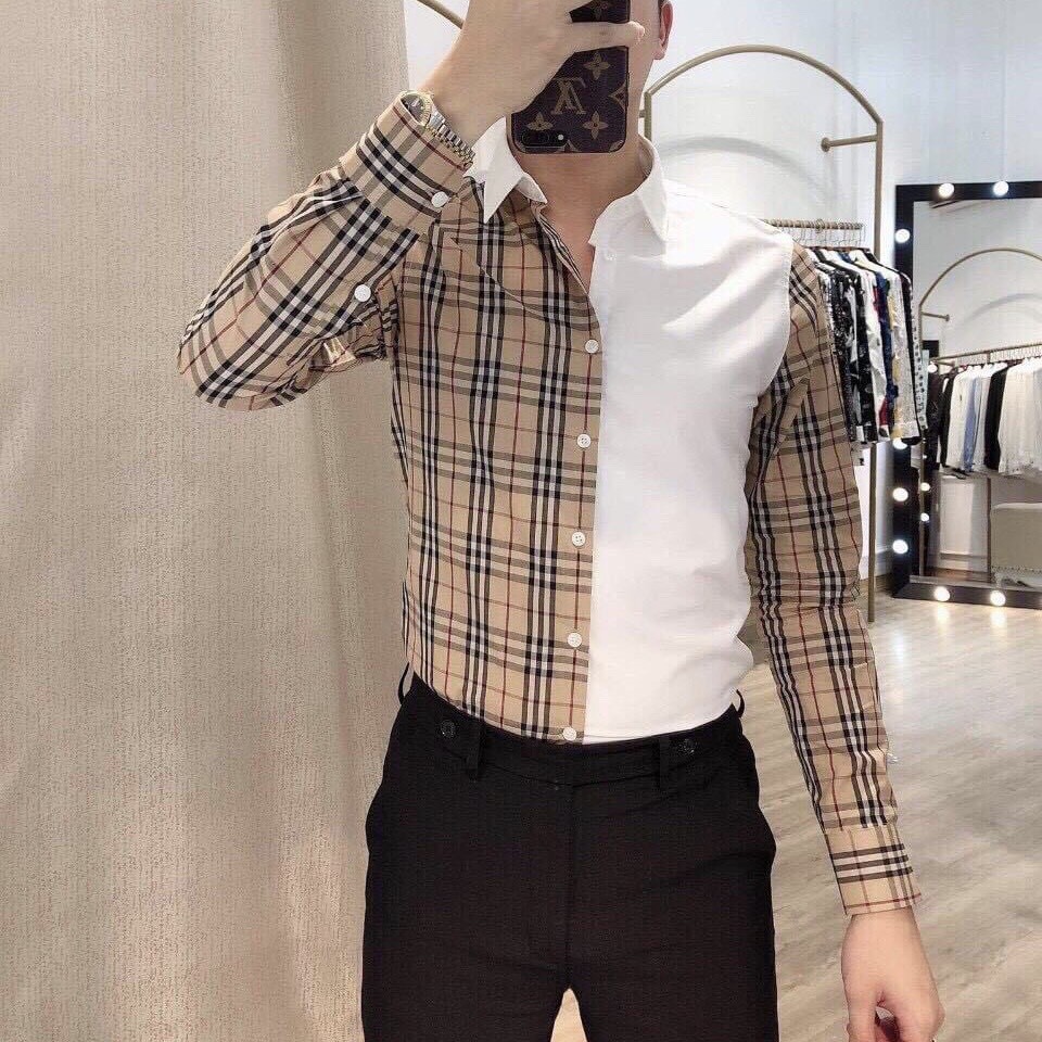 Áo sơ mi Nam Nữ 🔅FULL SIZE🔅 Áo sơ mi dài tay kẻ sọc 2 màu B B R chất vải mềm mịn Size M-L-XL-XXL 45-75kg | BigBuy360 - bigbuy360.vn