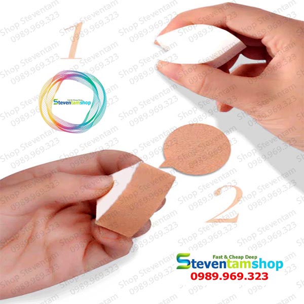 Bông phấn góc trang điểm