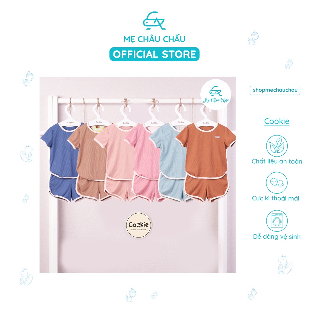 [FULL] Bộ Quần Áo Cộc Tay Cookie Sporty Chui Đầu (Size 6-9 Tháng Đến 2-3 Tuổi)