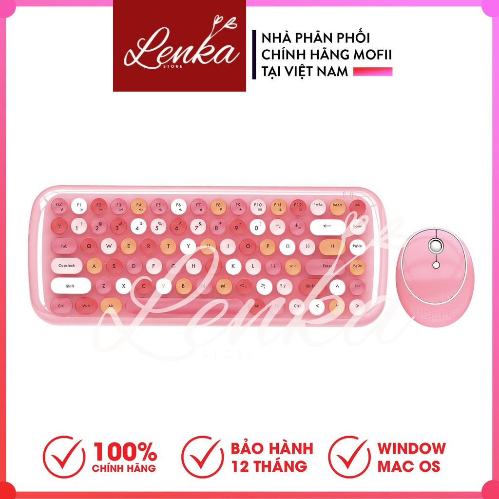 Bộ bàn Phím và Chuột Không Dây MOFII CANDY MIXED Chính Hãng - LenKastore