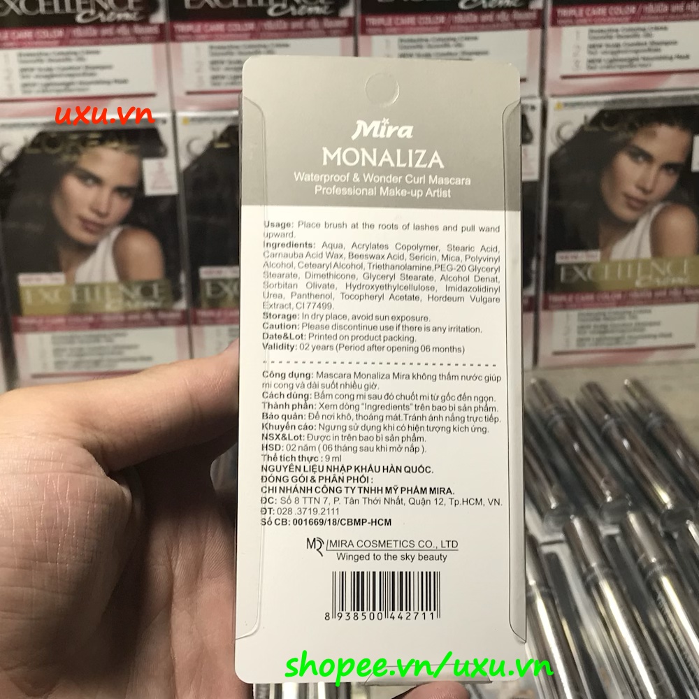 Mascara 9Ml Mira Monaliza Làm Dài Và Cong Mi Không Lem, Không Trôi, Với uxu.vn Tất Cả Là Chính Hãng.