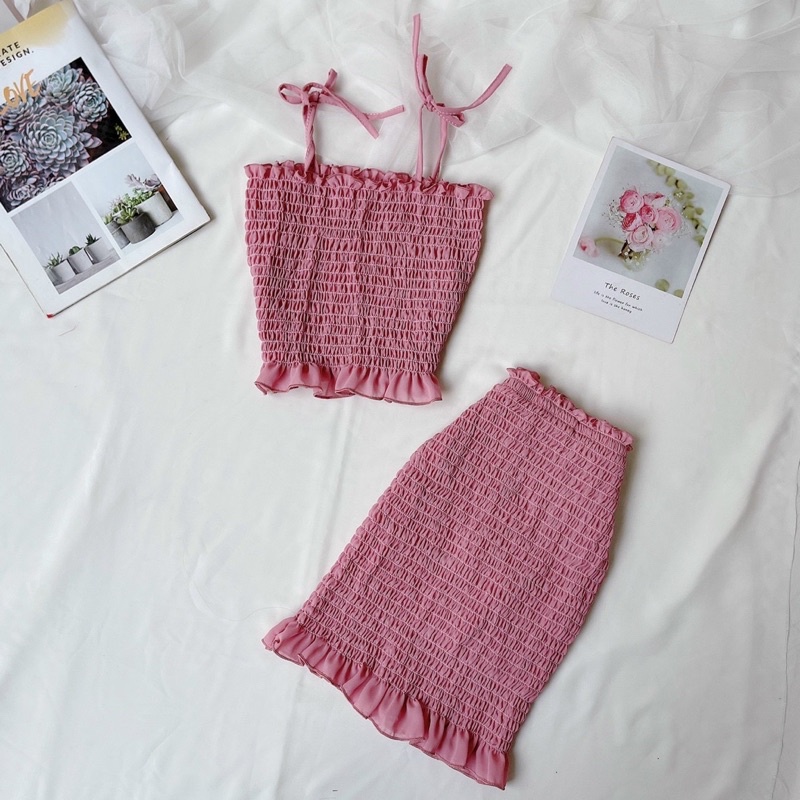 SÉT ÁO ỐNG VÁY NHÚN VỀ HÀNG SIÊU HÓT